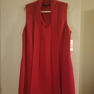 Sharagano Red Dress Sz 14